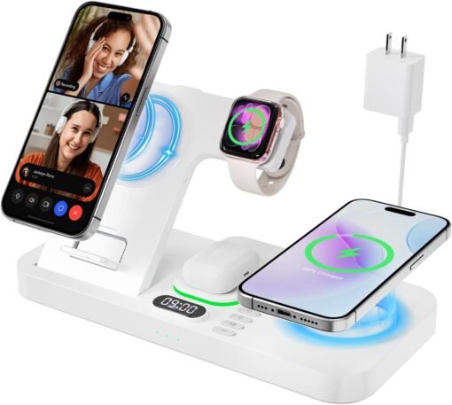Dual Phone Magnetic Wireless Charging Station for Apple...