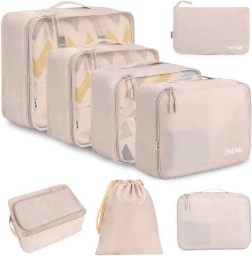 BAGAIL 8 Set Packing Cubes Luggage Packing Organizers for...