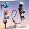 LISEN Phone Tripod Mount with Light & Universal Selfie...