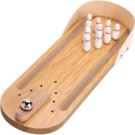 Table Top Mini Bowling Game Set-Tabletop Wooden Board Mini...