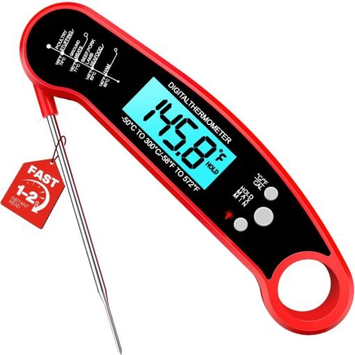 Instant Read Meat Thermometer Digital, 1-2 Sec, Food, Cooking,...