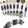 ChefAide Pack of 8 Stainless Steel Magnetic Measuring Spoons...