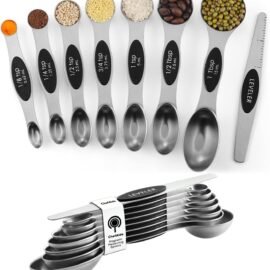 ChefAide Pack of 8 Stainless Steel Magnetic Measuring Spoons... ChefAide Pack of 8 Stainless Steel Magnetic Measuring Spoons...