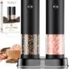 Electric Salt and Pepper Grinder Set Automatic Battery Pepper...