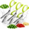Stainless Steel Scallion Cutter Scissors, Kitchen Herb Scissors...