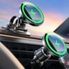 LISEN 15W MagSafe Car Mount Charger, Magnetic Phone Holders...