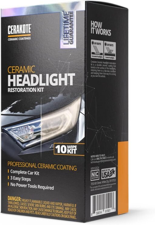 CERAKOTE® Ceramic Headlight Restoration Kit, No Power Tools,...