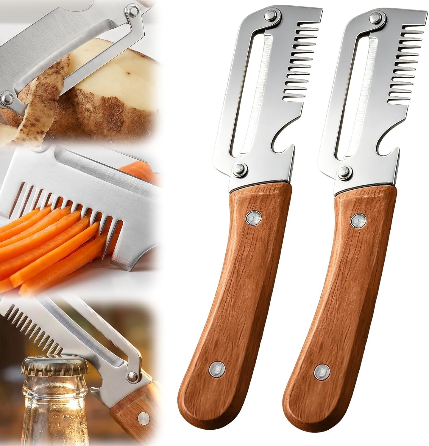 2026 Upgrade Vegetable Peeler and Julienne Peeler Set, Stainless... 2026 Upgrade Vegetable Peeler and Julienne Peeler Set, Stainless...