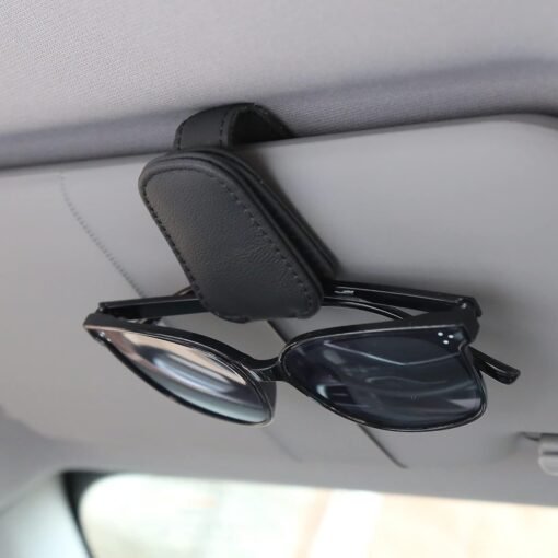 KIWEN Sunglasses Holders for Car Visor, Magnetic Leather...