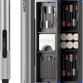 HOTO SNAPBLOQ™ R-A04 Mini Rotary Tool Kit, Brushless Engraving...