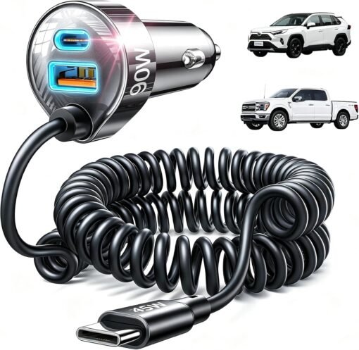 LISEN 90W USB C Car Charger for iPhone 17/16/15 Series