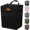 Pritent Car Trash Can with Lid Leakproof Car Garbage Bag...