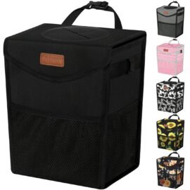 Pritent Car Trash Can with Lid Leakproof Car Garbage Bag... Pritent Car Trash Can with Lid Leakproof Car Garbage Bag...