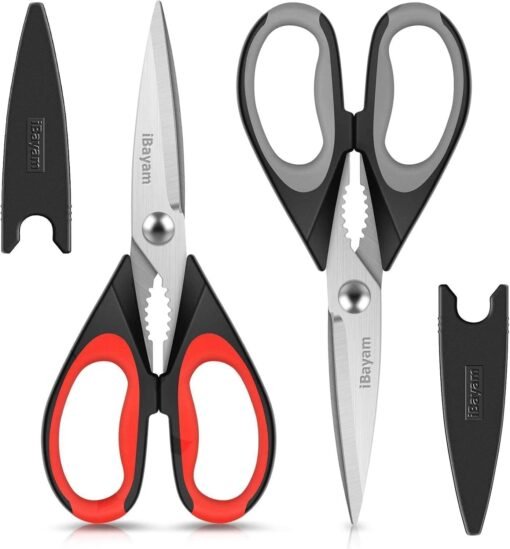 iBayam Kitchen Scissors Shears All Purpose Heavy Duty, Protective...