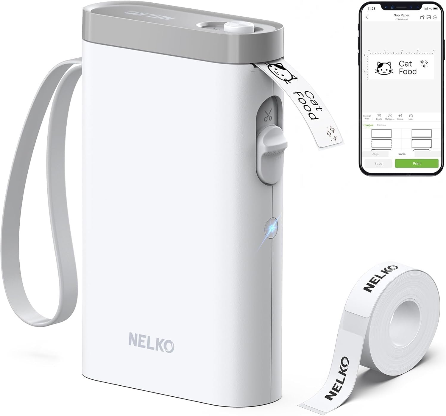 Nelko P21 Label Maker Machine with Tape, Bluetooth Label...