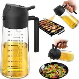 TrendPlain 16oz/470ml Glass Olive Oil Sprayer for Cooking...