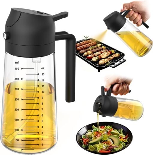 TrendPlain 16oz/470ml Glass Olive Oil Sprayer for Cooking...