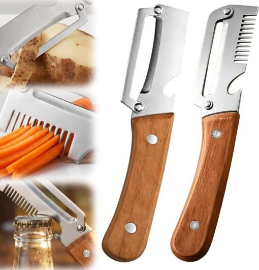 2026 Upgrade Vegetable Peeler and Julienne Peeler Set, Stainless...