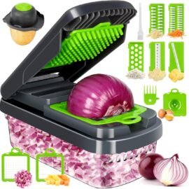 Yusshn Vegetable Chopper, 12-in-1 Food Veggie Chopper Cutter...