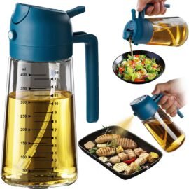 TrendPlain 16oz/470ml Glass Olive Oil Sprayer for Cooking...