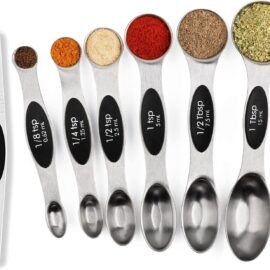 Magnetic Measuring Spoons Set Stainless Steel with Leveler,...