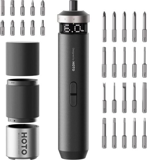 HOTO PixelDrive Electric Screwdriver, Rechargeable Cordless...